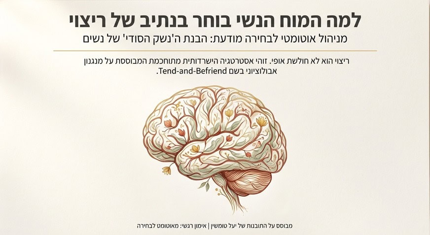 איור של מוח אנושי שזורים בו פרחים המייצג את מקור הריצוי המבוסס על קשר וטיפול.